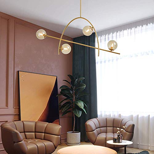 Candelabro 6 luces moderno sputnik regulable para corregir techos bajos 4