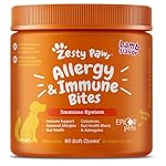 Zesty Paws Dog Allergy Relief- Dog Itching Skin Relief- Dog Probiotics for Itchy Skin and Itchy Ears- Dog Allergy Paw Relief- Dog Allergy Chews- Dog Itch Relief - Dog Skin Allergy Relief - Lamb - 90ct
