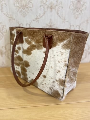 Cowhide Tote Bag – Stylish Shoulder Purse for Women | Durable, Chic & Versatile Everyday Bag for Work, Travel & Casual Use3