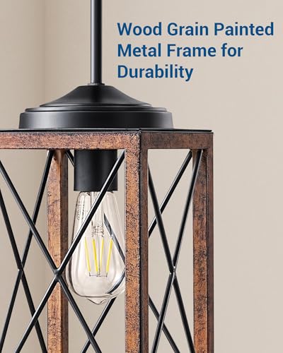 DEWENWILS Farmhouse Pendant Light Set – Rustic Kitchen Accent - Image 5