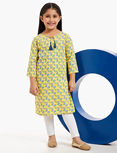 Image of Amazon Brand - Jam & Honey Girl's Cotton Regular Short Kurti