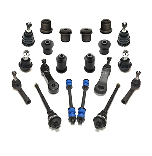 20 Pc Front Steering & Suspension Kit Tie Rod Linkages, Idler & Pitman Arms, Upper & Lower Control Arms Bushings, Sway Bars #TOP5