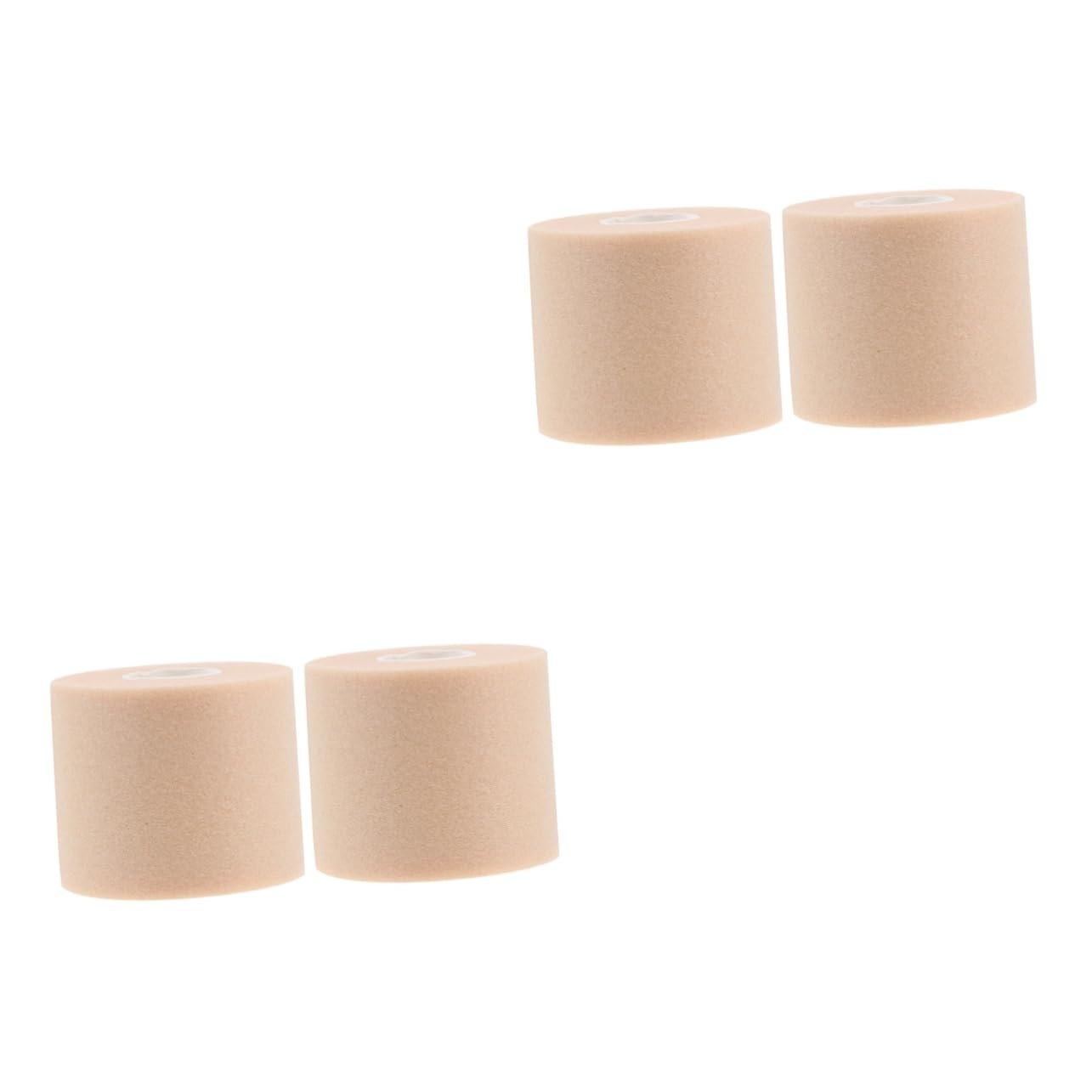 HAPINARY 4 Rolls Sports Bandage Athletic Tape Sports Tape Fitness Tape Breathable Tape Pre-Wrapped Tape Grip Insulation Tape Ankle Tape Football Elastic Skin Tapes Sports Skin Film Sponge