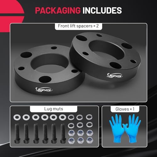Image of BDFHYK 2 inch Front Leveling Lift Kit Compatible with Chevy Silverado 2007-2022 /Avalanche /Sierra /Suburban 1500 /Yukon /Tahoe 2WD /4WD Front Strut Spacers