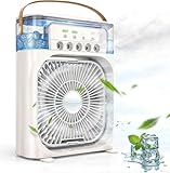 NANU SHOP Mini Fan Desktop Air Cooler Office Portable USB 3 Speed Led USB-C Small Environments - Multicolor