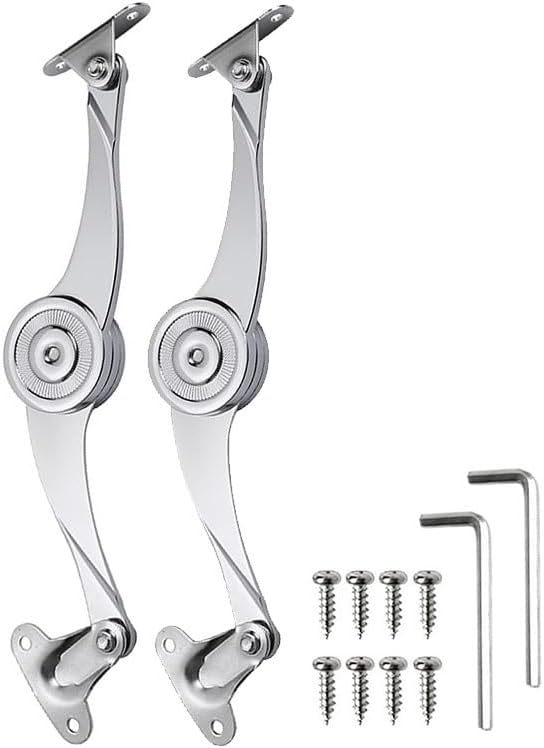 Adjustable Hydraulic Randomly Stop Hinges Support Rod for Kitchen Wardrobe Cabinet Polish Hinge Lift Up Flap Stay Hardware Tools(2pcs)