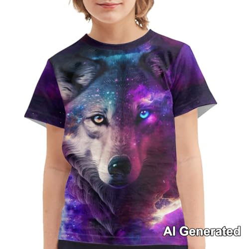 Image of Xhuibop Kids Tshirts Girls Boys 3-16 Years Summer Clothes for Teens Loose Fitting Tops