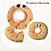 Soft Recovery Cone Collar, Cartoon Hamburger Cat Elizabethan Adjustable Neck Donut, 9.4 X 10.6 in / 24 X, for Cats & Small Dogs, Post Surgery Anti-Licking Protective Head Cover
