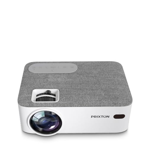 PRIXTON Lumière - Proyector 5.000 Lúmenes, Conexión HDMI, USB, MicroSD, Aux in, AV in, Altavoces Integrados, Blanco (Reacondicionado)