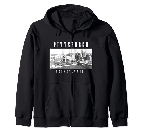 Pittsburgh Pennsylvania Vintage Skyline USA Sudadera con Capucha