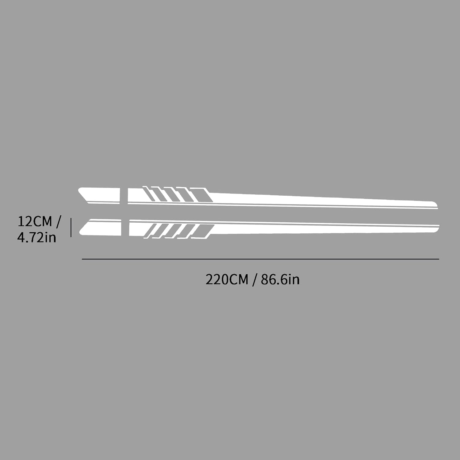 スーパーセール Qianbao スタイル7 Diy ユニバーサルビニール 自動車 レーシング ボディドア サイドストライプ グラフィック デカール ステッカー デコレーション すべての車 Suv トラック オフロード車両用 ホワイト Cougaropen Com
