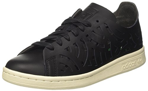  Adidas Stan Smith Cutout - Scarpe da Ginnastica Basse Donna, Nero (Core Black/Core Black/off White), 36 2/3 EU
