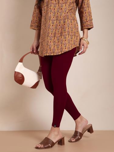 Image of TWIN BIRDS Women Viscose Ankle Leggings | Stretchable Kurti Wear Bottom