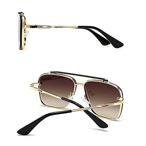 Image of Dervin UV Protected Driving Pilot Gradient Square Metal Body Sunglasses for Men and Women