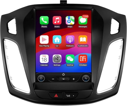 Android14 Car Radio Upgrade for Ford Focus 3 Mk 3 2012-2018 10.4 Inch IPS Touch Screen Supports Wireless Carplay/Android Auto,Steering Wheel Control, WLAN/4G, FM 2GB & 64GB Car Tablet