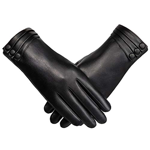 1 par de luvas de couro PU para o inverno, luvas de proteção contra o frio, luvas para o inverno, lu
