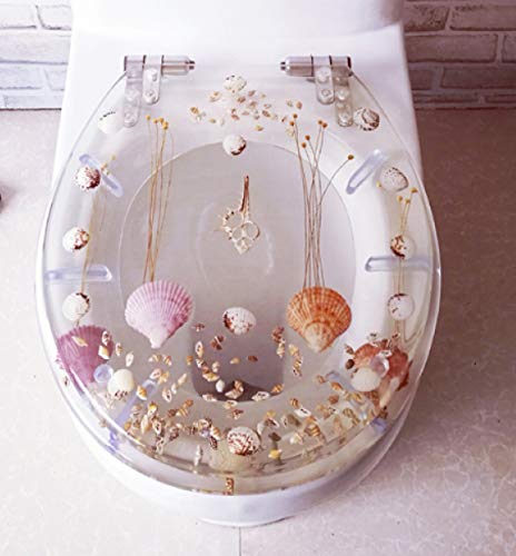 Abattant de toilette floral chic en résine transparente pour sublimer votre salle de bain