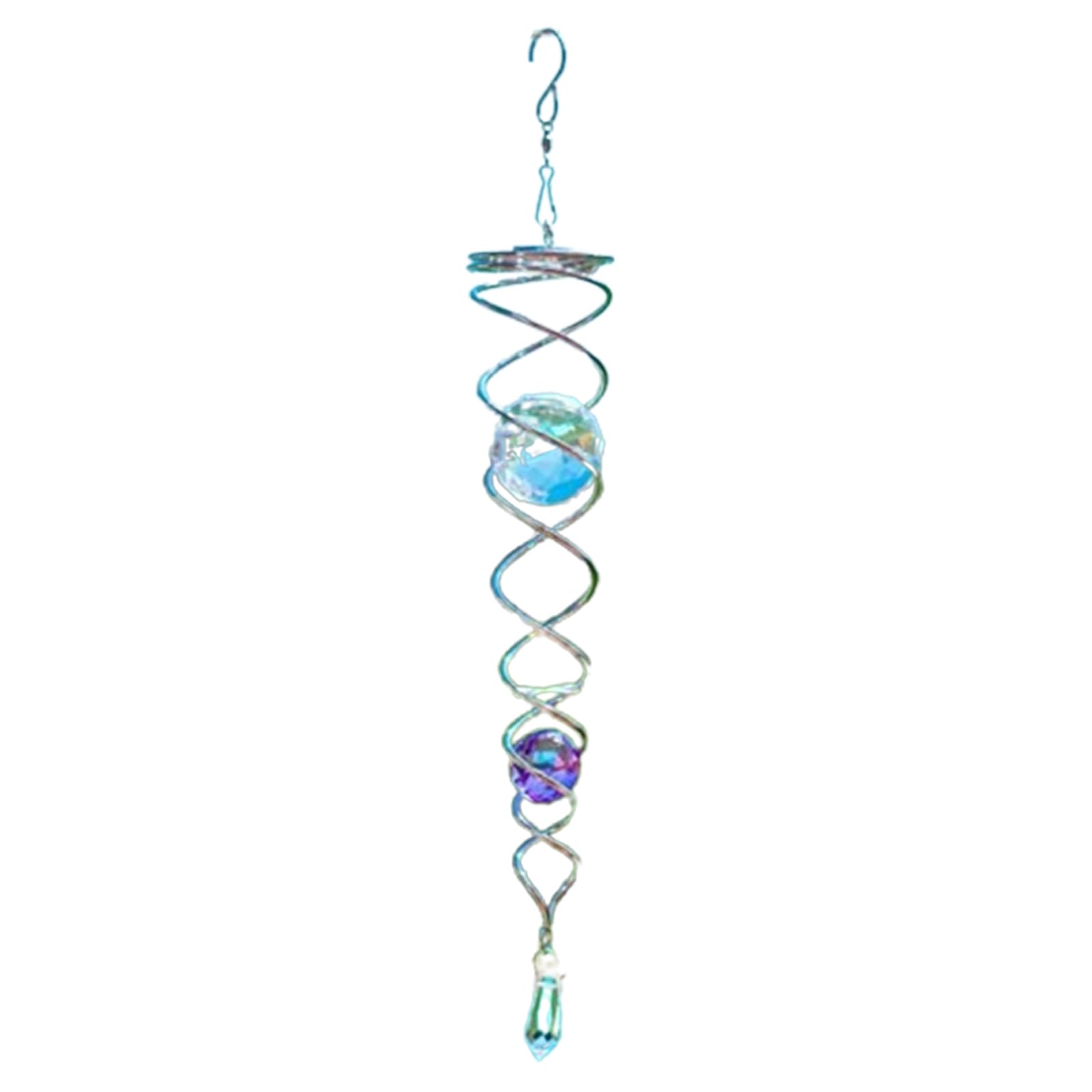 Wenchest Decorative Spira,Unique Funny Gazing Ball Spiral Tail Decorative Wind Spinner Ocean Ornaments Decor for Indoor Outdoor Yard Garden Decoration