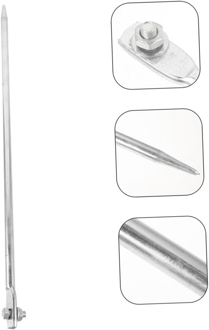 Gadpiparty 3pcs Galvanized Grounding Rods for Reliable Electrical Safety Easy Installation Grounding Devices for Home Office and Shop Use Durable Protection Against Electrical Hazards