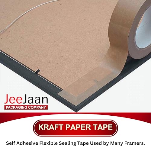 JeeJaan® 3 Rolls of Brown Paper Tape 50mm x 50m Heavy Duty Kraft Tape for Packaging Sealing Boxes and Parcel Wrapping Eco-Friendly Strong Adhesive Recyclable for Packing and Storage Use