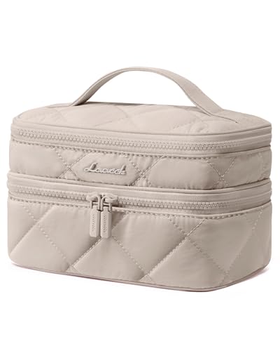 Trousse de maquillage de voyage LOVEVOOK double couche anti-choc