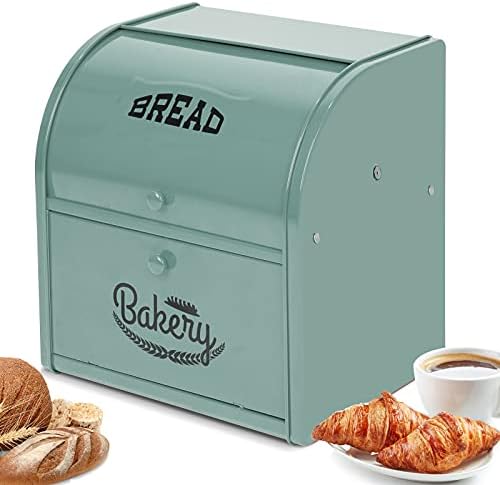 Txmyxgs BoîTe à Pain à 2 éTages, Grande Boîte à Pain Avec Fenêtre De