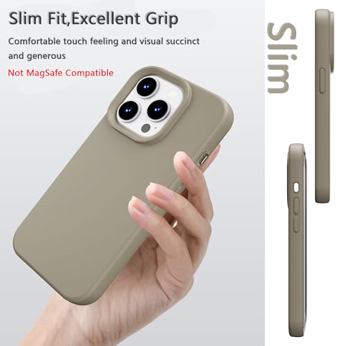 Image of iPhone 11 pro max Case Silicone,Soft Microfiber Lining(Rock ash)