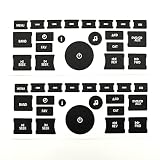 AtticZone Radio Dash Button Repair Kit Stickers Decals Compatible with GM GMC Yukon Acadia Sierra, Chevrolet Silverado Tahoe Suburban 2006-2014, 2Pcs (Radio20 x2)