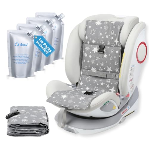 Image of Orzbow Car Seat Cooling Pad with Removable Ice Packs for Baby Toddler,Grey