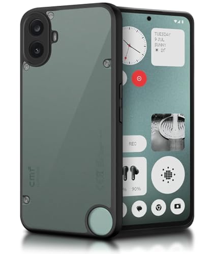 Image of WOW IMAGINE Translucent Hybrid Back Case Cover for Nothing CMF Phone 1 Smoked Matte Back | Shock Proof 360 Degree Protection | Protective Hard Case - Matte Black