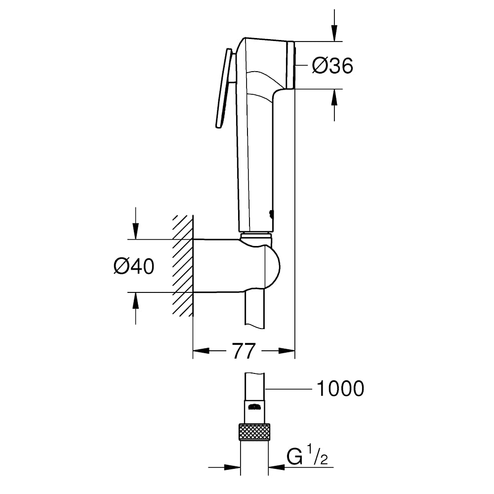 Grohe Tempesta- Juego completo de teleducha, cromo Ref. 26352000