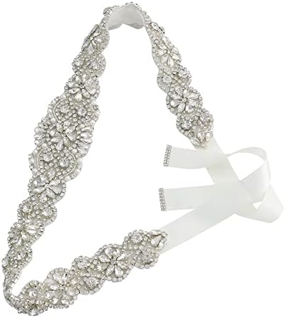 Bridal Belt for Women Dress,Wedding Dress Belt for Bride Gold Rhinestone Sash Wedding Belt