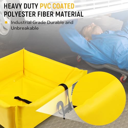 Image of NEWPO Folding Duck Pond, Portable Spill Containment,Wall Containment Berm, Large Dog Pool,Outdoor Dog Pool,Pet Pool 6'X6'