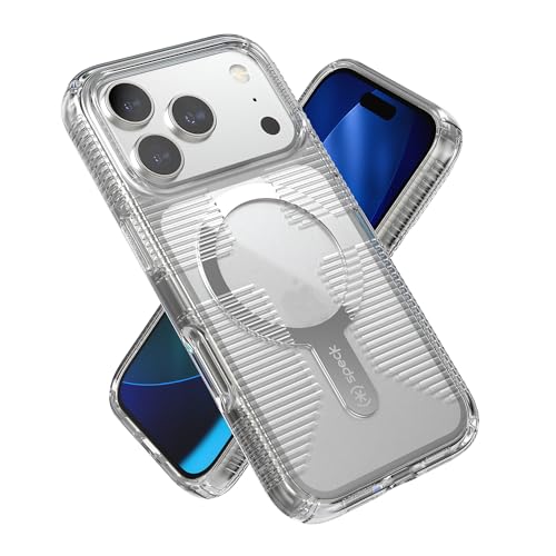 Image of Speck GEMSHELL Grip +MS Case for iPhone 17 Pro - Clear /Clear | Slim Protective Grip | Drop Protection | MagSafe Compatible