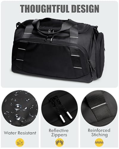 Image of Small Gym Bag for Men, Travel Duffle Bag with Shoe Compartment | Small Duffle Bag for Men, Dry & Wet Separation, 16L Carry On Weekender Bag for Sports Workout Travel, Portable Gym Essential