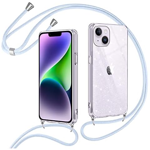 Funda Vauki Glitter para iPhone 14 Plus con Cuerda Cover