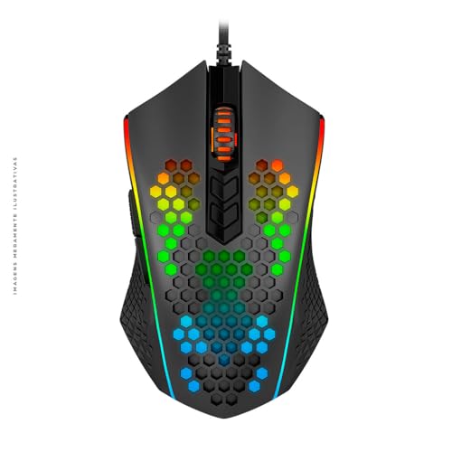 Mouse Gamer Redragon Memeanlion Honeycomb M809-K (12400 DPI/PAW3327) - Preto