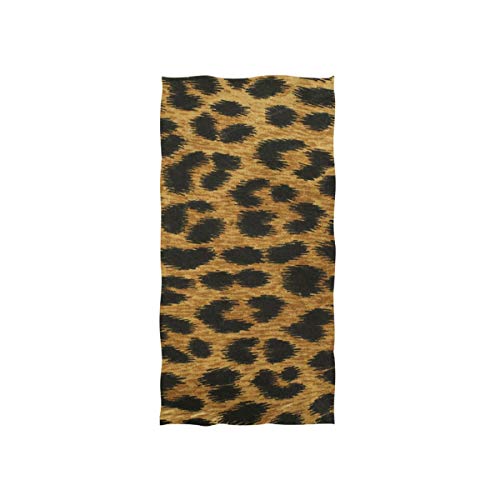 Naanle Leopard Print Pattern Animal Skin Texture Soft Bath Towel Absorbent Hand Towels Multipurpose for Bathroom Hotel Gym and Spa 30