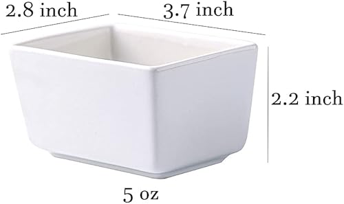 Miniatura 6 de Sizikato Tazón de la bolsa de té del sostenedor del paquete del azúcar de la porcelana blanca pura, 5 onzas