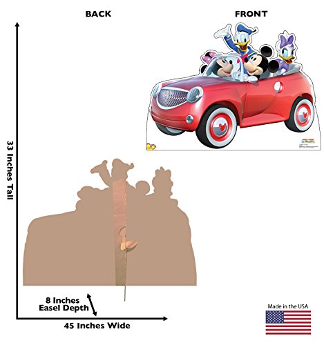 Image of Cardboard People Mickey Mouse Car Ride Life Size Cardboard Cutout Standup - Disney's Mickey Mouse Clubhouse