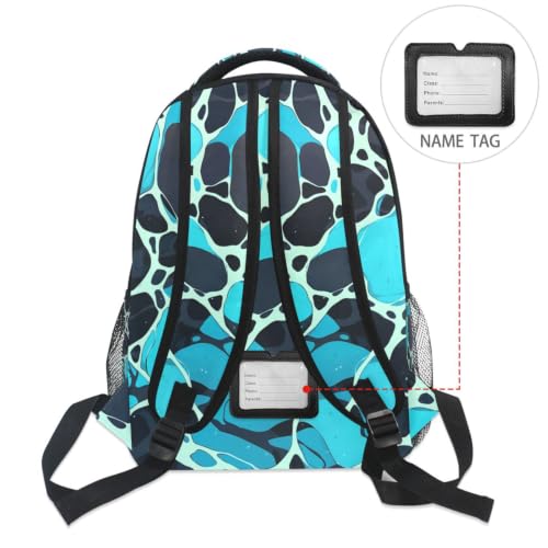 Sac à dos imprimé léopard bleu dessin animé pour école - 6