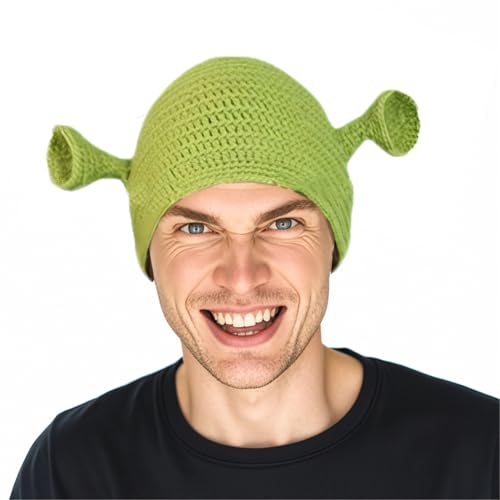 Norhogo Wolle Stricken Hut, grüne Monster Stricken Hut, lustige Hüte,...