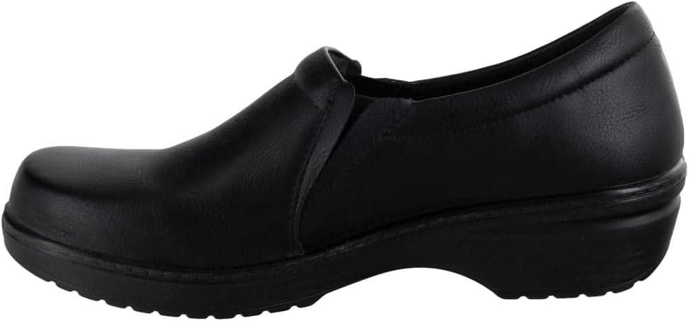 Easy Works by Easy Street Women's Tiffany Clog, Black 9 us medium