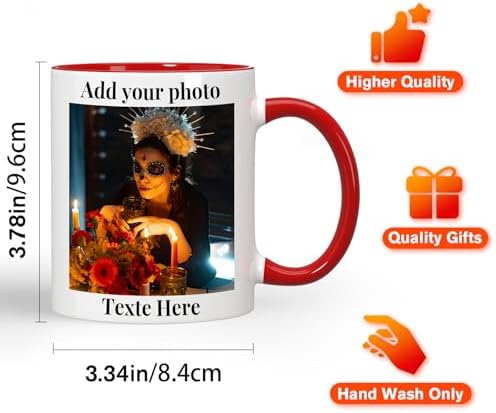 Custom Mug with Photo Personalized Coffee Mug with Picture Custom Coffee Mugs With Name 11oz Double Side Custom Mug Novelty Customized Gifts for Men and Women