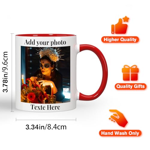 Custom Mug with Photo Personalized Coffee Mug with Picture Custom Coffee Mugs With Name 11oz Double Side Custom Mug Novelty Customized Gifts for Men and Women
