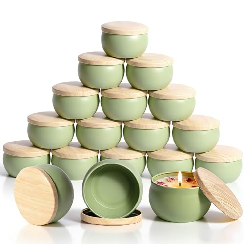 Candle Jars for Making Candles 16PCS Candle Jars with Lids 2.5oz Empty Candle Tins Metal Small Tins with Lids Bulk Tin Containers Candle Making Jars for Candle Making Storage Small Plants