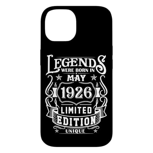 Carcasa para iPhone 14 Cumpleaños Mayo 1926 Edición Limitada Regalo Legend May