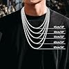 HSWYFCJY 2.5 MM Twist Rope Chain, Stainless Steel Silver Rope Chain Necklace for Men Women Fashion Jewellery Birthday Gift Length of Chain 50 CM #3
