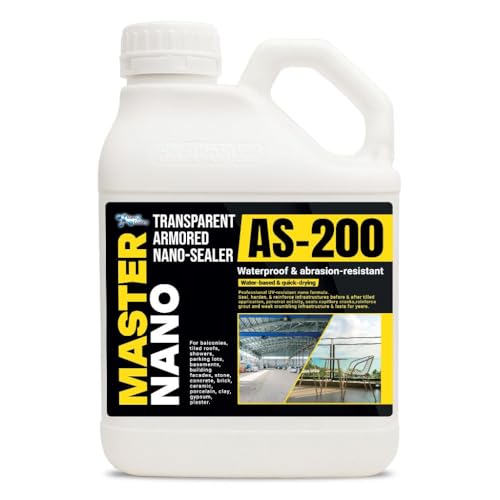 Image of Nano Surface Sealer AS-200 - Transparent Waterproof & Abrasion-Resistant Penetrating Coating for Stone, Concrete, Tile & Masonry - Breathable, Invisible, Professional-Grade Protection (1 Gallon)