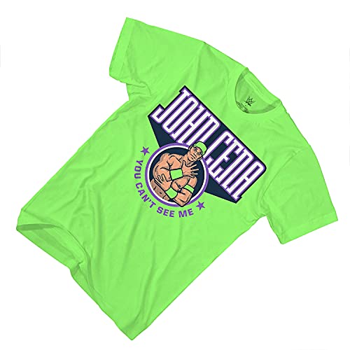 Wwe Boys John Cena Shirt - Hustle, Loyalty & Respect Superstar Tee - World Wrestling Champion T-Shirt (Neon Green, X-Large) #TOP3